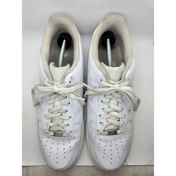 Nike Air Force 1 Low \'07 Shoes Men\'s 13 Triple White Leather Athletic Sneakers main image 7